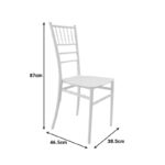 Tiffany Ι pp chair in white shade 38.5x46.5x87cm - Image 6