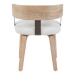 Armchair Anesy metal-wood and fabric in beige color 53.5x51x72cm - Image 5