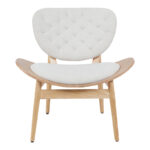 Armchair Udalle wood in natural color and beige fabric 77x70x81cm - Image 4