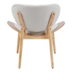 Armchair Udalle wood in natural color and beige fabric 77x70x81cm - Image 5