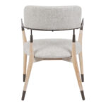 Armchair Sentana metal-wood and beige-brown fabric 56.5x56x79cm - Image 5