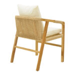 Armchair Cuerda teak wood frame with pe rope in natural shade 55x60x80cm - Image 3