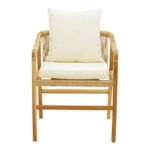 Armchair Cuerda teak wood frame with pe rope in natural shade 55x60x80cm - Image 5