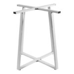 Mulbe metal table base in white shade 70x70x73cm - Image 2