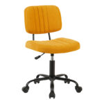 Office chair Warra fabric in yellow shade 50x52x76-86cm