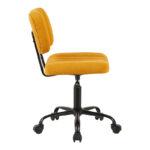 Office chair Warra fabric in yellow shade 50x52x76-86cm - Image 3