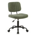 Office chair Warra fabric in olive green shade 50x52x76-86cm