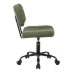 Office chair Warra fabric in olive green shade 50x52x76-86cm - Image 3