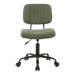 Office chair Warra fabric in olive green shade 50x52x76-86cm - Image 4