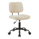 Office chair Warra fabric in beige shade 50x52x76-86cm