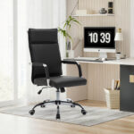 Mavel PU executive office chair in black shade 55x62x100-110cm - Image 2