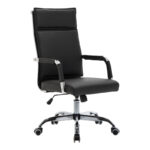 Mavel PU executive office chair in black shade 55x62x100-110cm