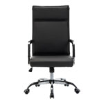 Mavel PU executive office chair in black shade 55x62x100-110cm - Image 4