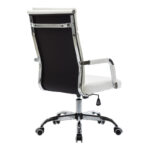 Mavel PU executive office chair in white shade 55x62x100-110cm - Image 3