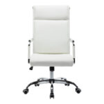 Mavel PU executive office chair in white shade 55x62x100-110cm - Image 5