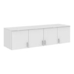 Royal four-leaf wardrobe with drawers and loft white 200x58x230cm - Image 4