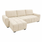 Reversible sofa-bed Vivad fabric in beige color 275x164x91cm - Image 2