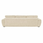 Reversible sofa-bed Vivad fabric in beige color 275x164x91cm - Image 5