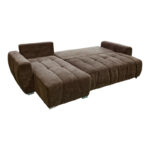 Reversible sofa-bed Vivad fabric in dark brown color 275x164x91cm - Image 3