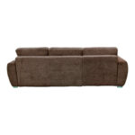 Reversible sofa-bed Vivad fabric in dark brown color 275x164x91cm - Image 4