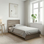 Athos bed in sonoma shade 90x190cm - Image 2