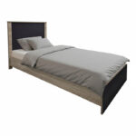 Athos bed in sonoma-anthracite shade 90x190cm