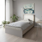 Athos bed in sonoma-white shade 90x190cm - Image 2
