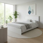 Athos bed in white shade 140x200 cm - Image 2