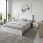 Athos bed in sonoma-white shade 140x200 cm - Image 2