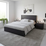 Athos bed in wenge shade 140x200 cm - Image 2