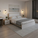 Athos bed in sonoma -white shade 160x200 cm - Image 2