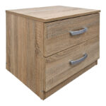Athos bedside tables in sonoma shade 48x40x41.5cm