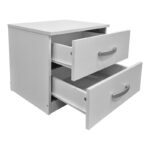 Athos bedside tables in white shade 48x40x41.5cm - Image 2
