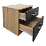 Athos bedside tables in sonoma-anthracite shade 48x40x41.5cm - Image 2