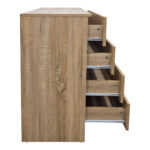 Athos chest of drawers in sonoma shade 80x40x79cm - Image 4