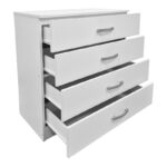 Athos chest of drawers in white shade 80x40x79cm - Image 2