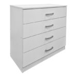 Athos chest of drawers in white shade 80x40x79cm
