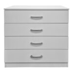 Athos chest of drawers in white shade 80x40x79cm - Image 3