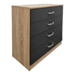 Athos chest of drawers in sonoma-anthracite shade 80x40x79cm