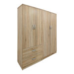 Four-leaf wardrobe Athos sonoma 160x42x180cm - Image 2