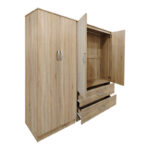 Four-leaf wardrobe Athos sonoma 160x42x180cm - Image 3
