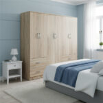 Athos six-door wardrobe sonoma 200.5x42x180cm