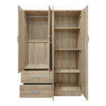 Athos I six-door wardrobe sonoma 200.5x42x180cm - Image 2