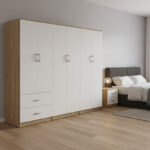 Athos I sonoma six-door wardrobe-white 240x42x180cm