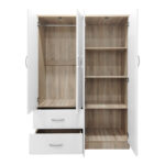 Athos eight-door wardrobe sonoma-white 241x42x181cm - Image 2