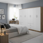 Athos eight-door wardrobe sonoma-white 241x42x181cm