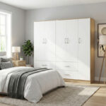 Athos five-door wardrobe sonoma-white 170x42x180cm