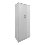 Six-door wardrobe with loft Athos I white 240x42x240cm - Image 4