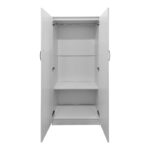 Six-door wardrobe with loft Athos II white 240x42x240cm - Image 3