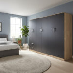 Athos I six-door wardrobe sonoma-anthracite 240x42x180cm
